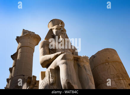 Ramses statue at Luxor temple Stock Photo