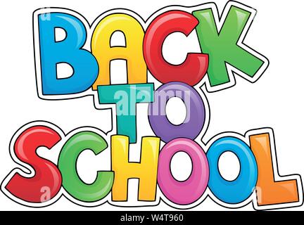 Back to school message image 2 - eps10 vector illustration. Stock Vector