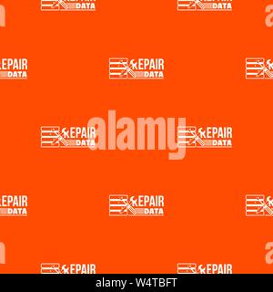 Repair data pattern vector orange Stock Vector