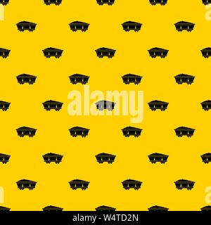 Coal trolley pattern vector Stock Vector