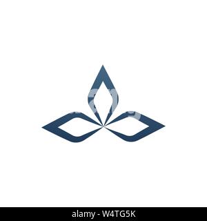 Triangles with unique shapes. Logo design with fancy ornaments. Stock Vector