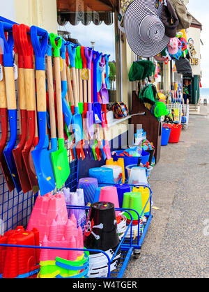 Buckets And Spades And Toy Windmills - Toys On Sale At A Seaside Kiosk 