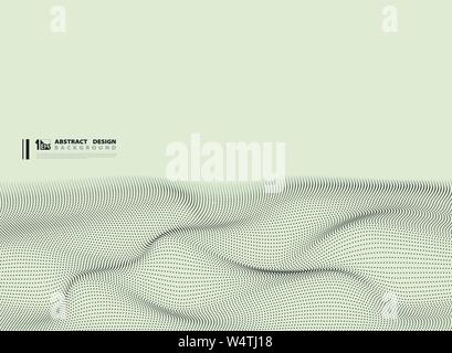 Abstract black particle dot wavy design background. You can use for presentation, headline, ad, poster, annual report. illustration vector eps10 Stock Vector