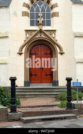 Warfum. May-16-2019. Church door of the Reformed Church from the 13th century in Warfum. The Netherlands Stock Photo