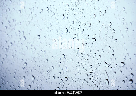 Water drops on car window Stock Photo