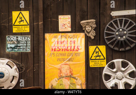 amusing garage sign Stock Photo