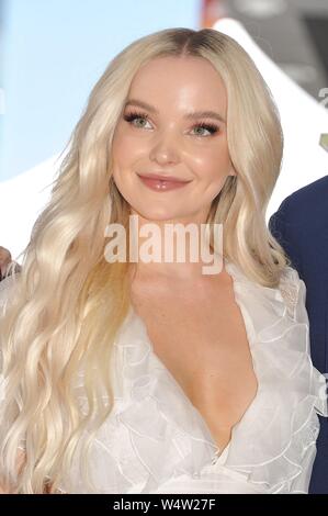 Los Angeles, CA, USA. 24th July, 2019. Dove Cameron at the induction ceremony for Star on the Hollywood Walk of Fame for Kenny Ortega, Hollywood Boulevard, Los Angeles, CA July 24, 2019. Credit: Michael Germana/Everett Collection/Alamy Live News Stock Photo