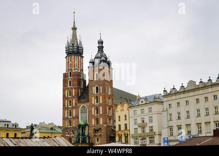 Krakow, Poland - May 21, 2019: Krakow is a historic old town with many monuments Stock Photo