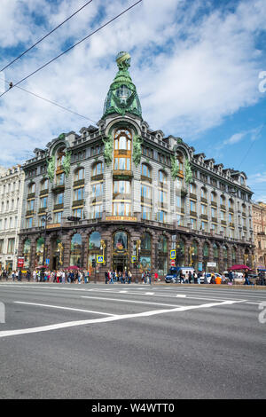 ST. PETERSBURG, RUSSIA - JULY 13, 2016: Singer House (House of Books), Nevsky Prospekt 28, Saint Petersburg, Russia Stock Photo