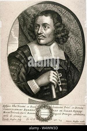 Cornelis Meyssens Portrait Christoph Bernhard von Galen. Stock Photo