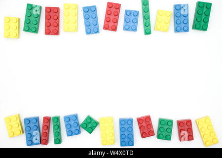 Bricks on the white background Stock Photo