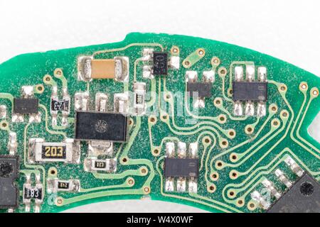 A broken electronic control aperture diaphragm lens main board Stock ...