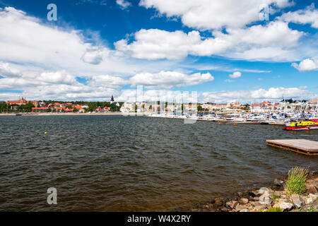 Beautiful city view of Hudiksvall a city in the province Gävleborgs län Sweden Stock Photo