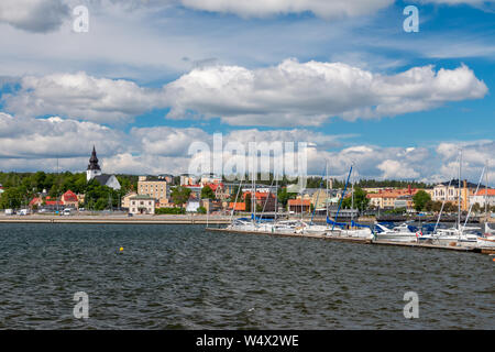 Beautiful city view of Hudiksvall a city in the province Gävleborgs län Sweden Stock Photo