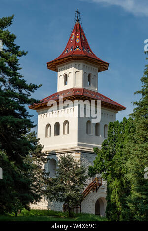 Bell Tower of St John the New Monastery, Suceava, Romania Stock Photo