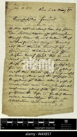 Correspondence - Fenzl (Eduard) and Engelmann (George) (Mar 24, 1872 (1)) Stock Photo