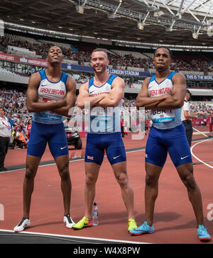 Zharnel HUGHES (Great Britain), after competing in the Men's 100m Final ...