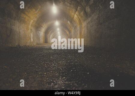 Tunnel from world war 2 Stock Photo