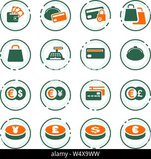 E-commers vector icons for user interface design Stock Vector