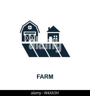 Farm vector icon symbol. Creative sign from icons collection. Filled flat Farm icon for computer and mobile Stock Vector