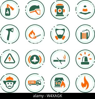 Fire-brigade vector icons for user interface design Stock Vector