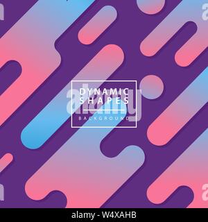 Modern style abstraction with composition made of various rounded shapes in color. Vector illustration. Stock Vector