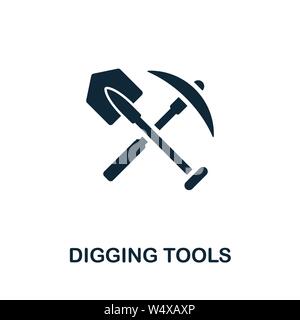 Digging Tools vector icon symbol. Creative sign from farm icons collection. Filled flat Digging Tools icon for computer and mobile Stock Vector