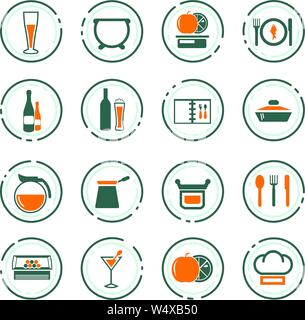 Food and kitchen web icons for user interface design Stock Vector