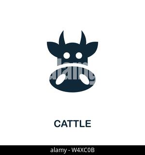 Cattle vector icon symbol. Creative sign from farm icons collection. Filled flat Cattle icon for computer and mobile Stock Vector