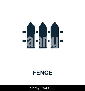 Fence vector icon symbol. Creative sign from farm icons collection. Filled flat Fence icon for computer and mobile Stock Vector