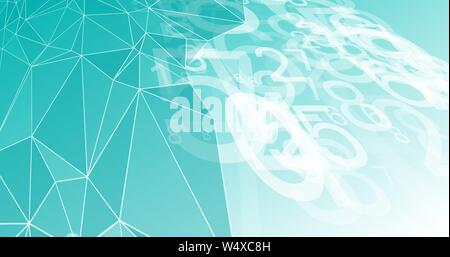 Machine learning technology algorithms random numbers Stock Vector