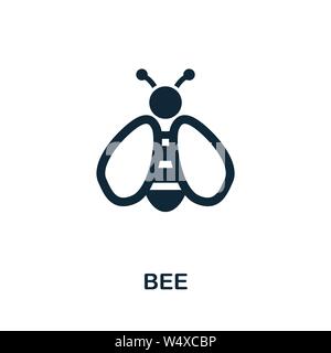 Bee vector icon symbol. Creative sign from farm icons collection. Filled flat Bee icon for computer and mobile Stock Vector