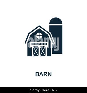 Barn vector icon illustration. Creative sign from farm icons collection. Filled flat Barn icon for computer and mobile. Symbol, logo vector graphics. Stock Vector