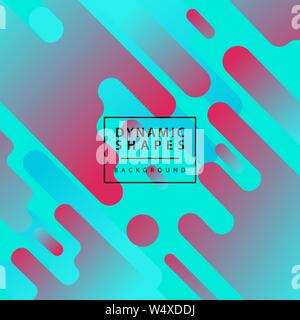 flat dynamic wavy form with irregular parallel rounded lines Background with geometric trendy shapes for banner, card, poster, flyer . Line style Stock Vector