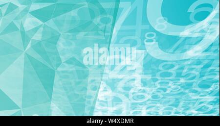 New technology cyber numbers, coding background Stock Vector