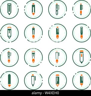 Edit color vector icons for user interface design Stock Vector