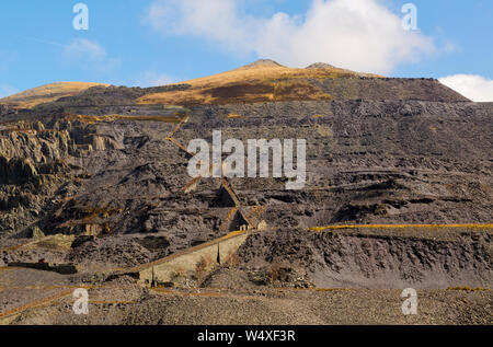 Dinorwic Slate Quarry near Llanberis in North Wales Stock Photo