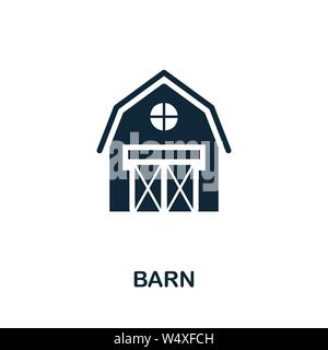 Barn vector icon illustration. Creative sign from farm icons collection. Filled flat Barn icon for computer and mobile. Symbol, logo vector graphics. Stock Vector