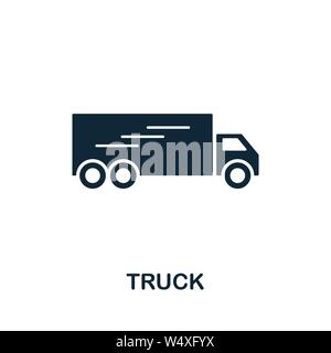 Truck vector icon illustration. Creative sign from farm icons collection. Filled flat Truck icon for computer and mobile. Symbol, logo vector graphics Stock Vector