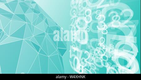 Big data cyber numbers abstract digital world Stock Vector