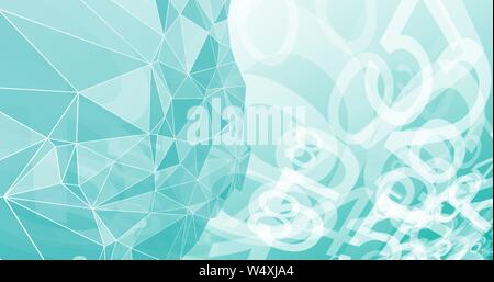 Computer big data transformation computer numbers Stock Vector