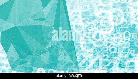 Algorithms in artificial brain graphic concept Stock Vector