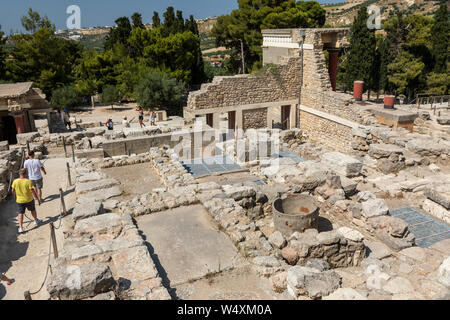 The Palace of Knossos Archaeological Site, Crete, Greece Stock Photo