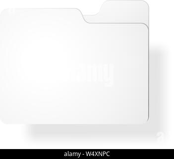 Realistic Rendering of File Folder on Isolated White Background. Vector ...