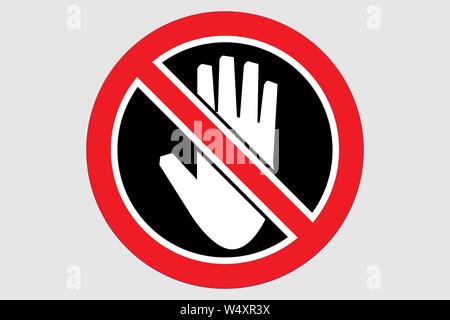 Do not touch icon. Vector illustration Stock Vector