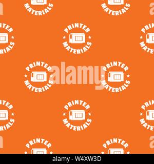 Printer materials pattern vector orange Stock Vector