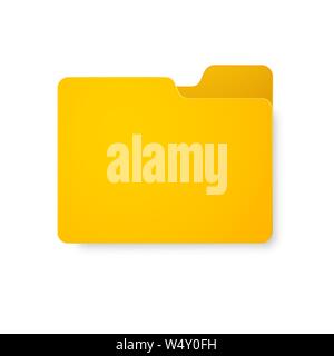 Realistic Rendering of File Folder on Isolated White Background. Vector ...