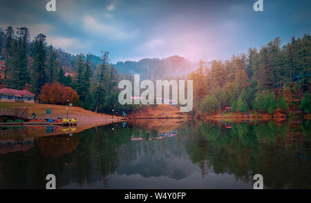 Beautiful view of Banjosa Lake, Rawalakot, Azad Kashmir, Pakistan Stock Photo