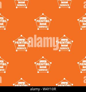 Painting service pattern vector orange Stock Vector