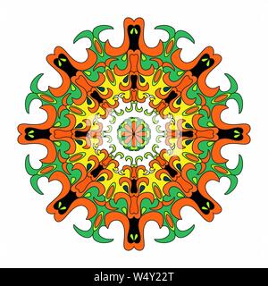 Mandala. colored Vintage decorative elements Stock Vector